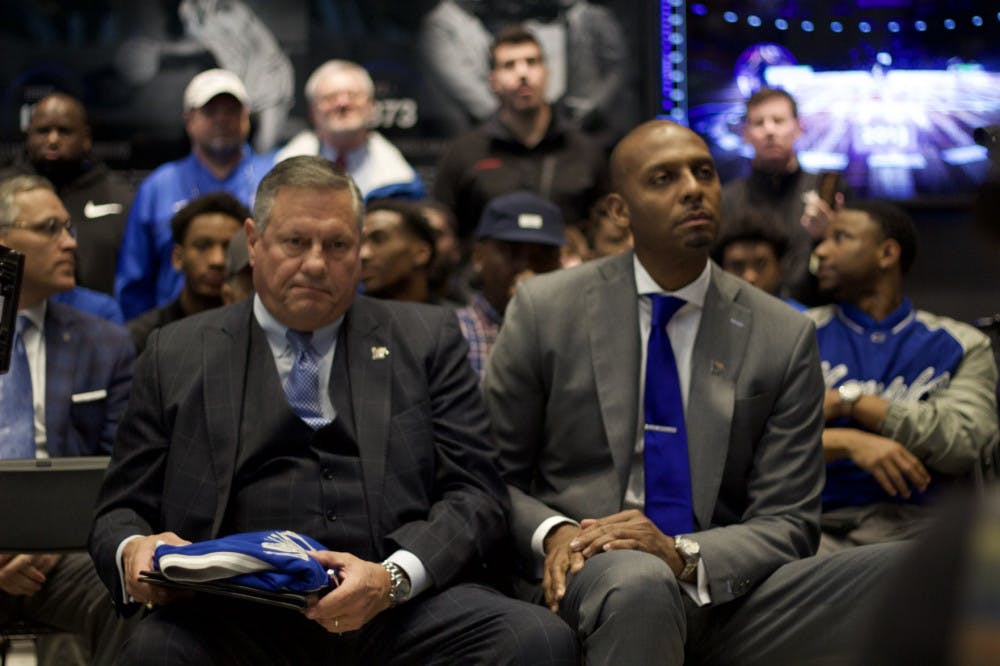 <p>People packed the Laurie Walton Center Friday to see Penny Hardaway introduced as the men's basketball coach. Hardaway follows Tubby Smith who was fired after two seasons.</p>