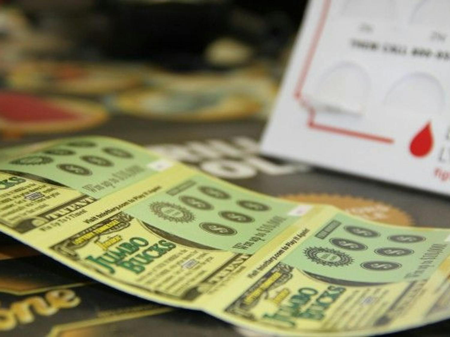 Gamblers push luck in lottery