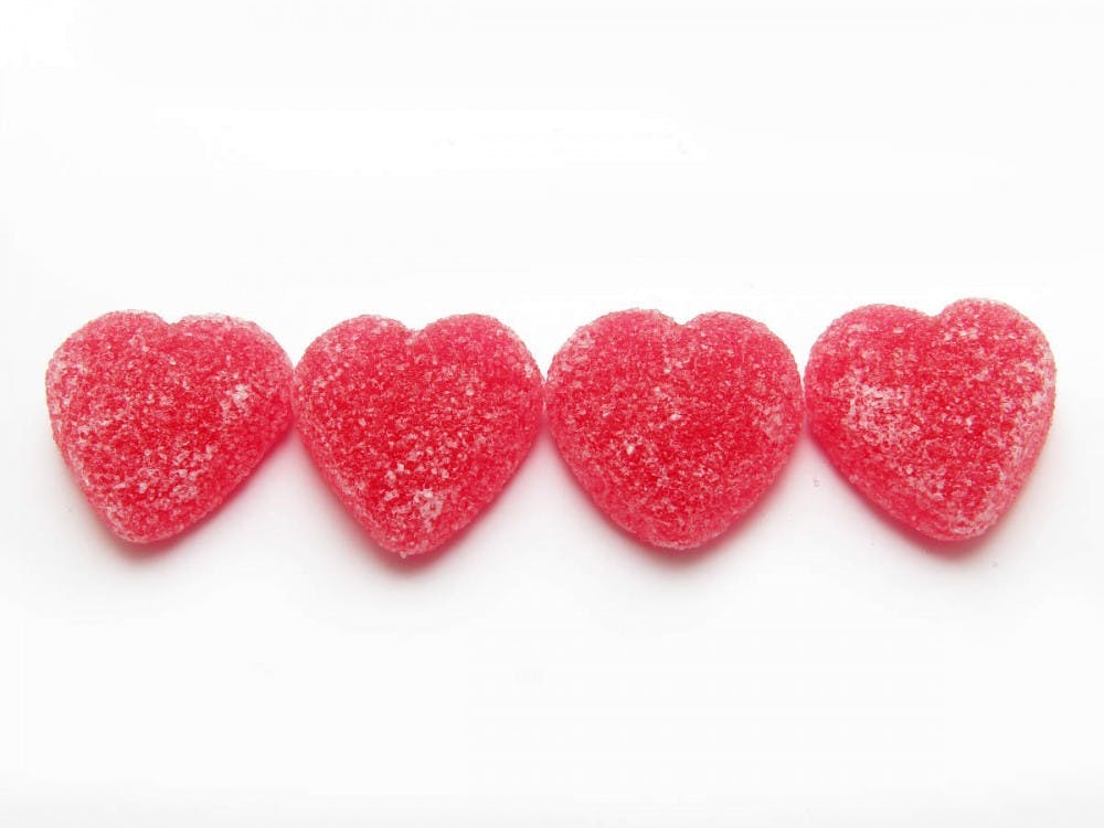 red hearts