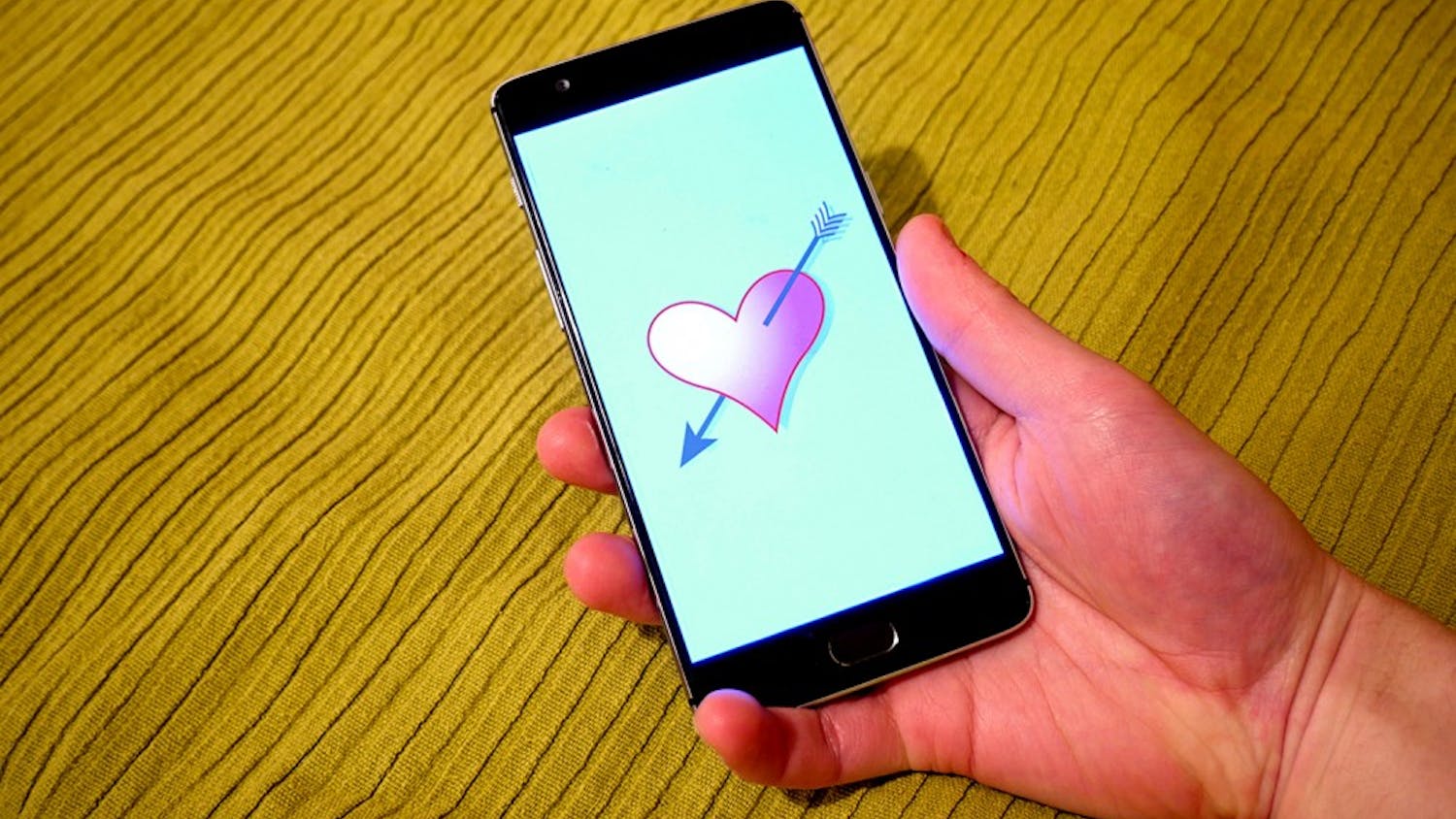 Smartphone dating app illustration