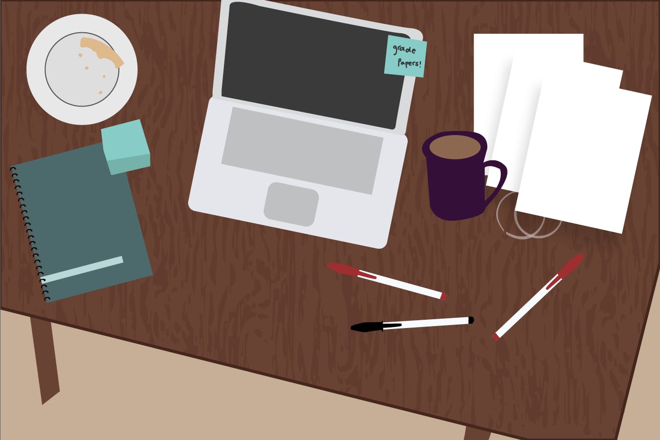 cluttered kitchen table