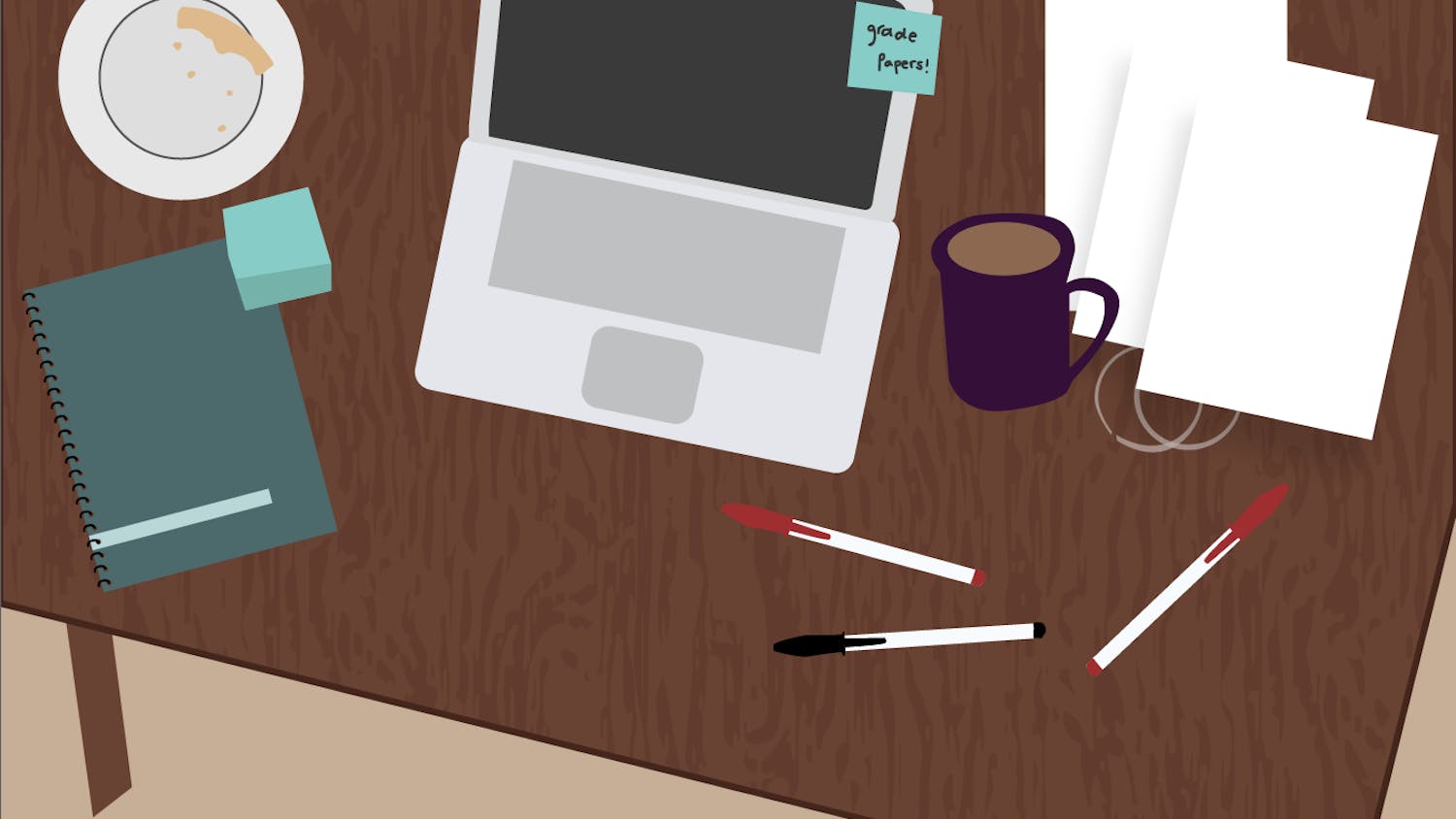 cluttered kitchen table