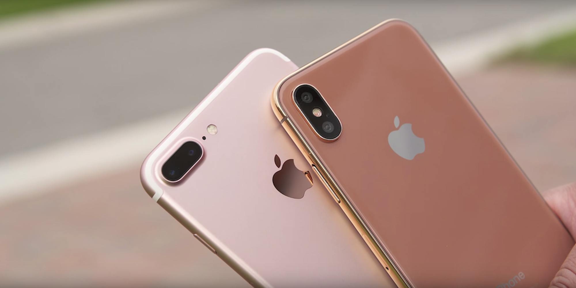 the iPhone in rose gold