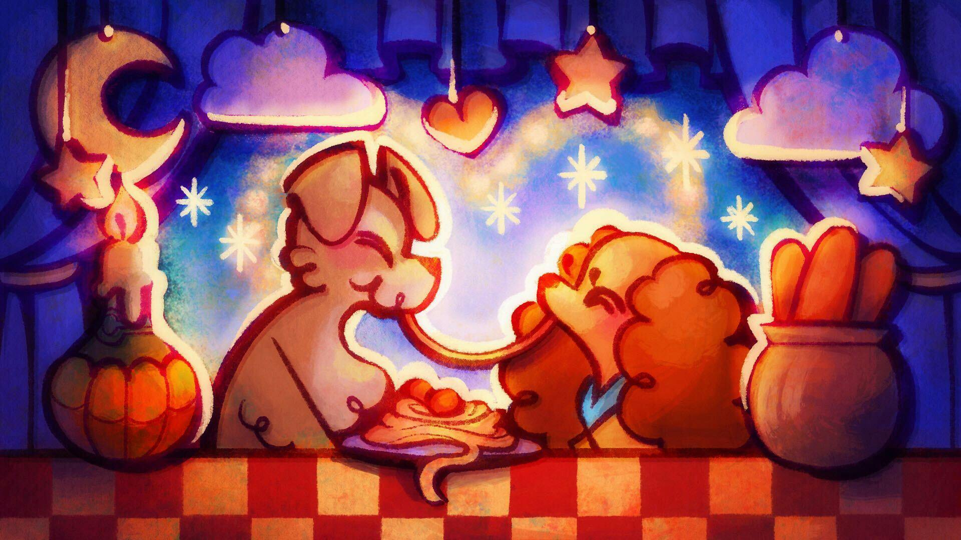 sharing pasta movie trope