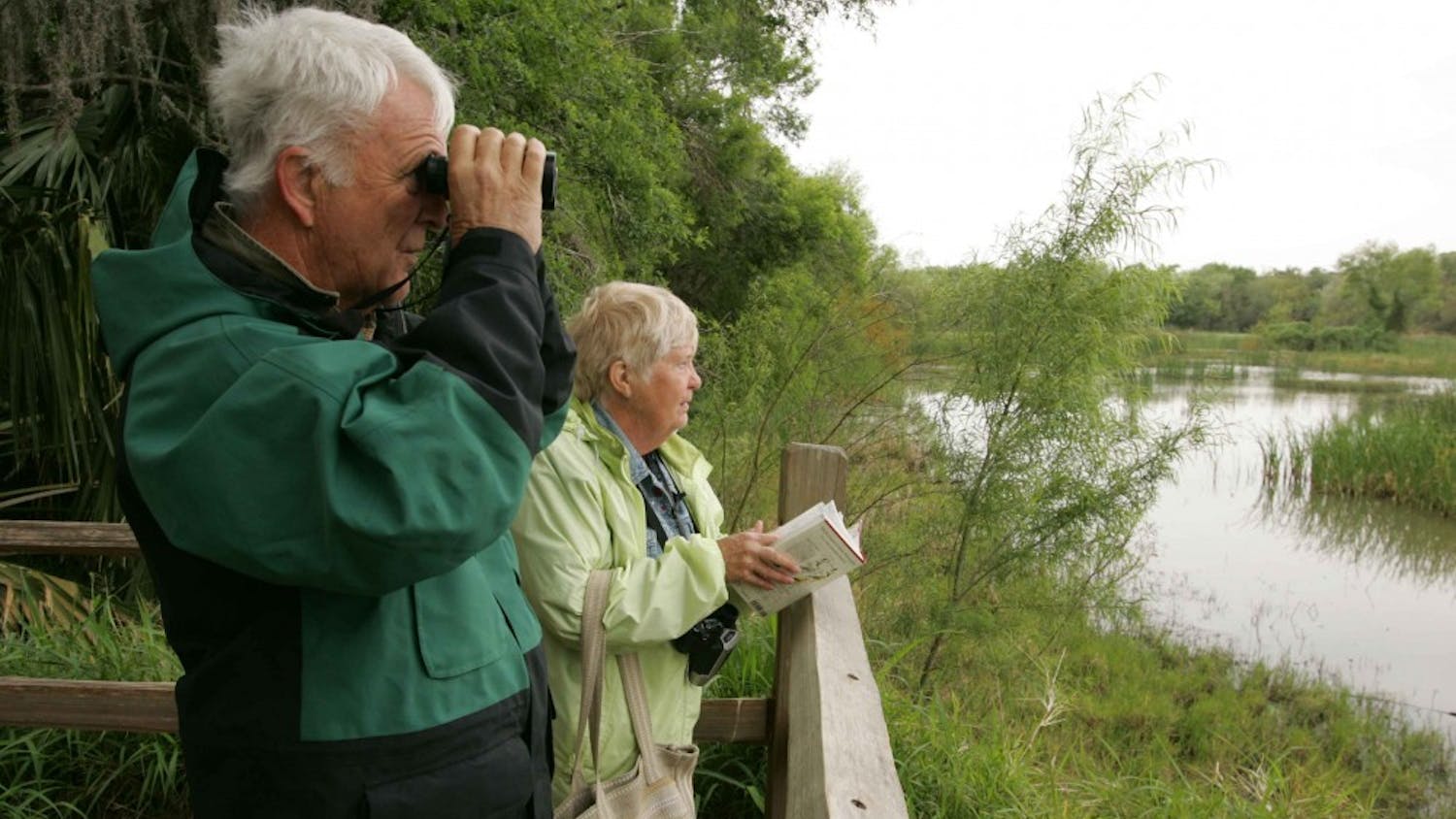 Older couple sight-seeing