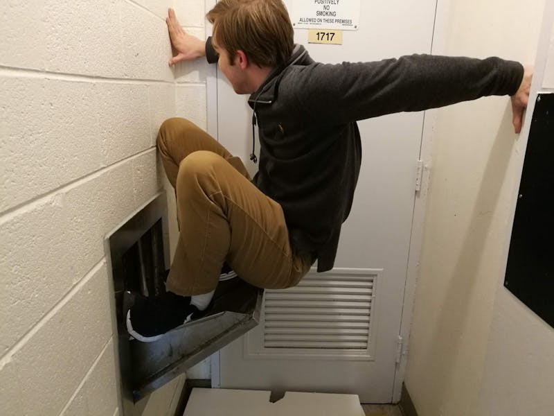 Student Slides down Harnwell Trash Chute to Avoid Social Contact in Elevator