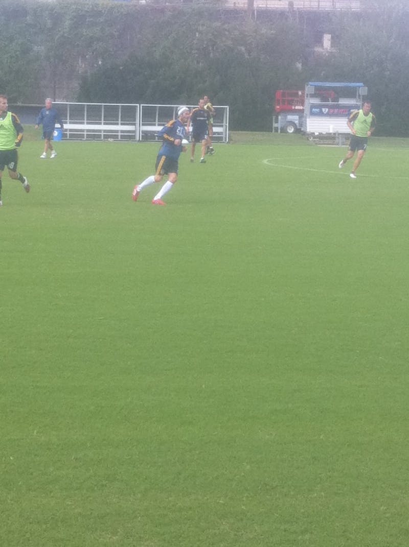 Hold Up - David Beckham Is Practicing At Penn Right Now