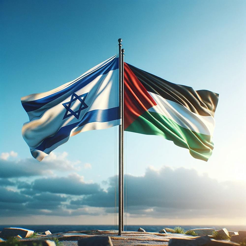 dall-e-2024-02-24-18-19-34-capture-a-realistic-photo-of-the-israel-and-palestine-flags-placed-side-by-side-symbolizing-a-moment-of-unity-and-hope-the-scene-is-set-outdoors-un