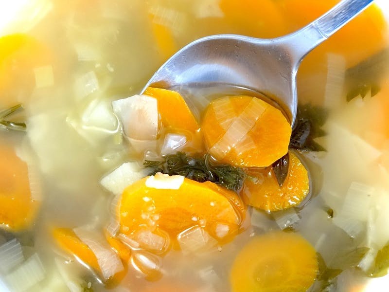 Hero: This Girl Shovels Soup into Her Mouth on Her Walk to Class to Not Waste Time Eating Lunch