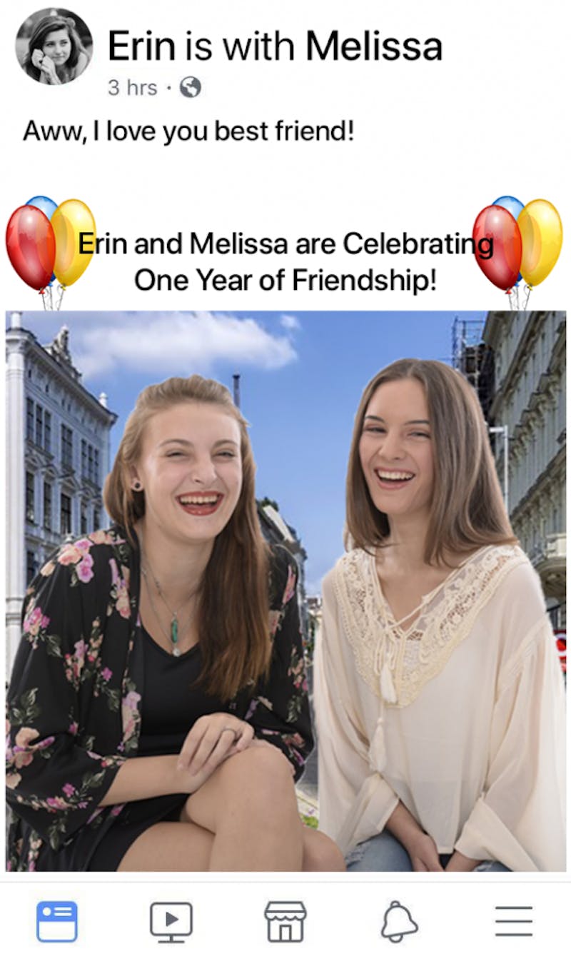 Holy Shit! Erin and Melissa Became Facebook Friends Exactly One Year Ago