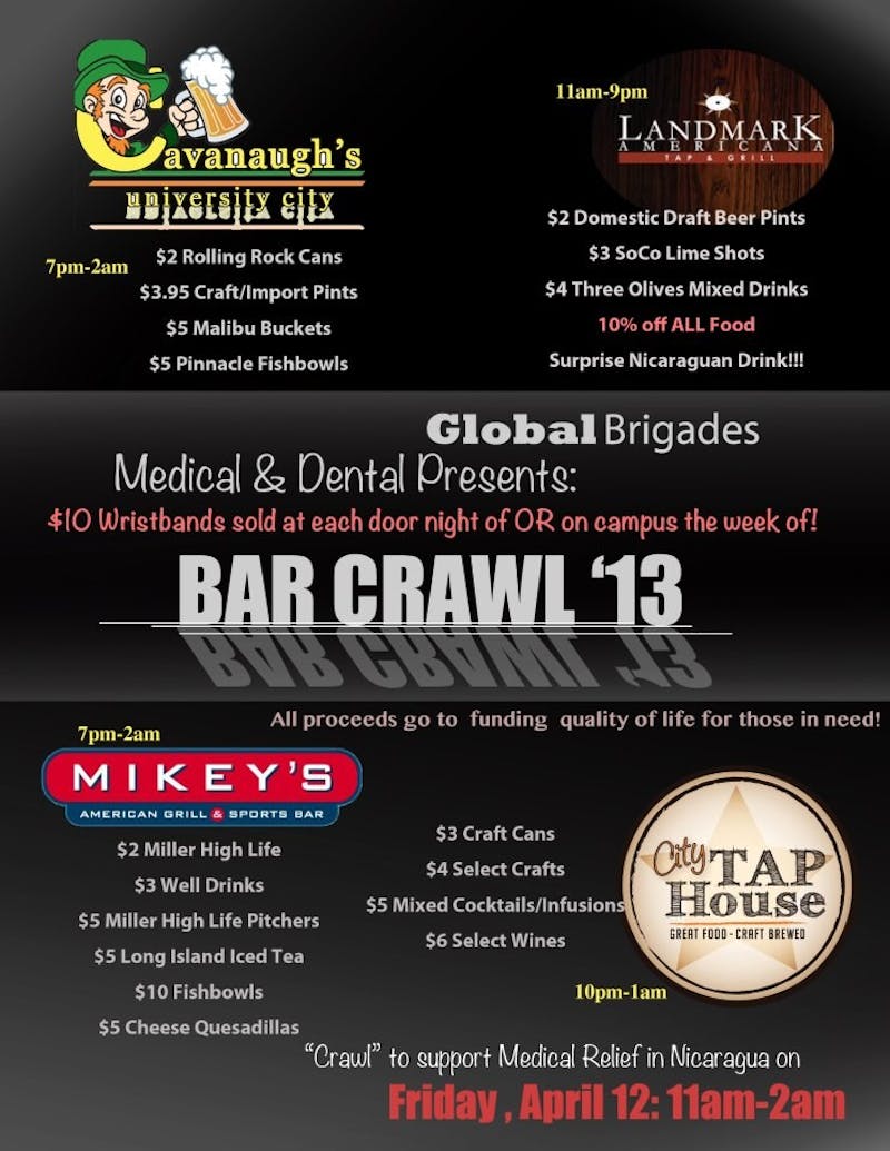 Flyer Of The Week: Bar Crawl '13