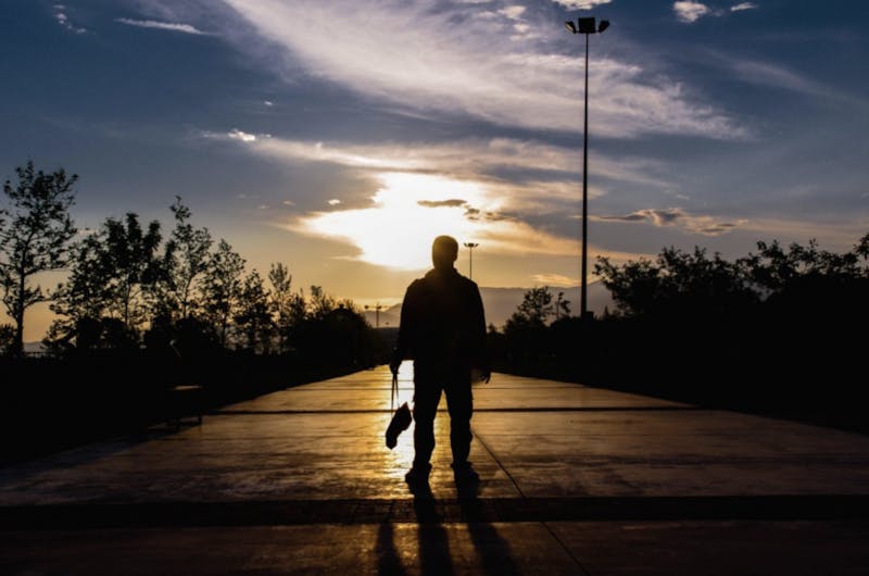 Man Tries Desperately to Absorb Sunlight Before Sun Disappears for Five Months