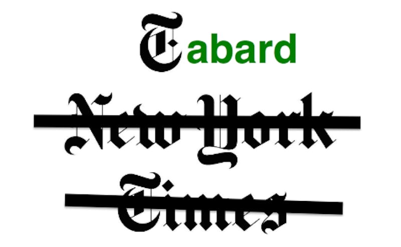 Intellectual Property Lawyer Slams New York Times for Stealing Tabard Logo