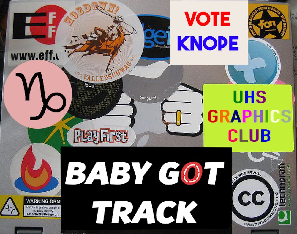 college essay about laptop stickers