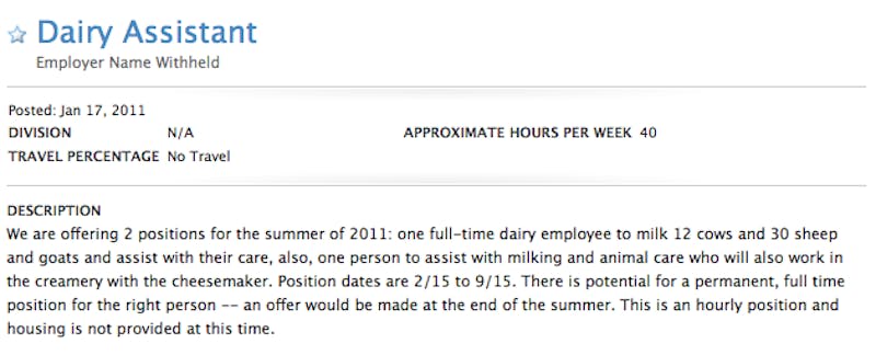 Would Anyone Care To Be A Dairy Assistant?