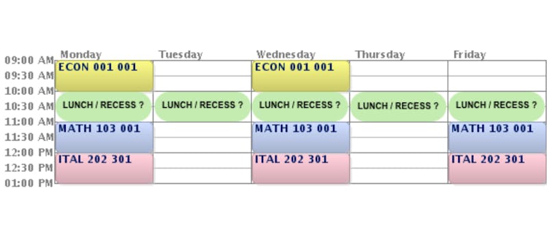 Advanced Registration Fail: Freshman Still Trying to Find Course Codes for Lunch and Recess