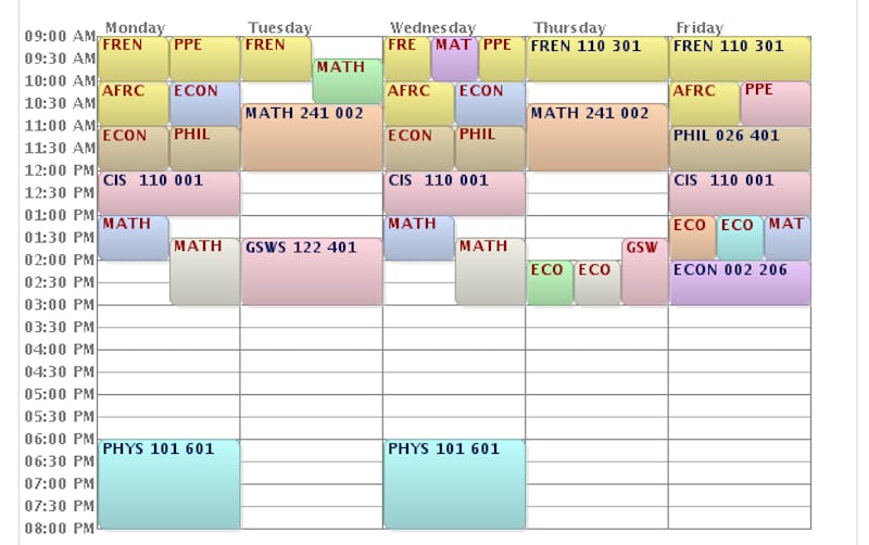 Anxious Student Changes Schedule 11 Times in the First Week of Classes