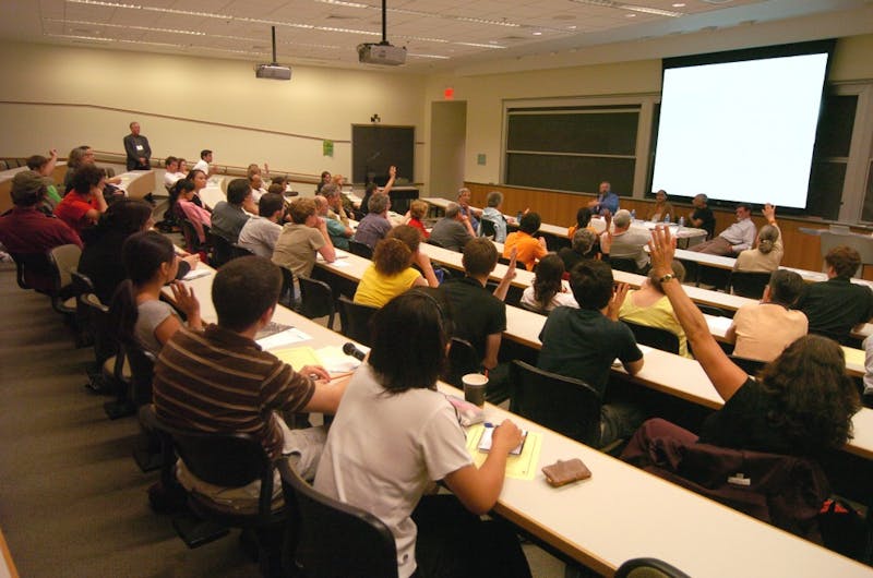 Student Enthusiastically Nods After Professor Fails to Answer Question During Lecture