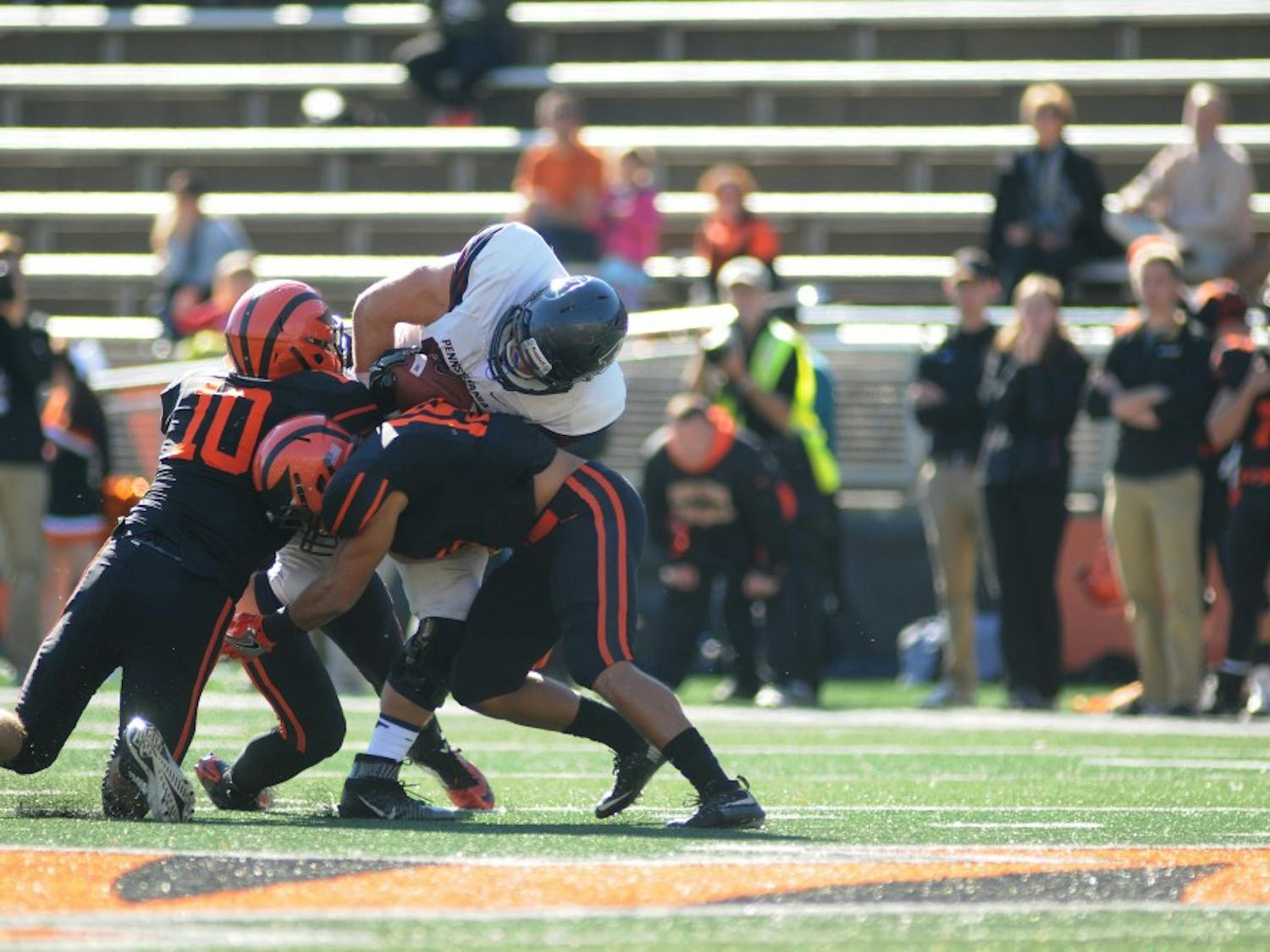 On Saturday, Penn football was shut out at Princeton, 28-0 — the first time the Tigers have shut out the Quakers since a 21-0 loss in 1978.
