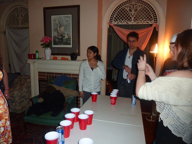 Freshman Misses Drinking in Frat Basements While at Home Drinking in Friend's Basement