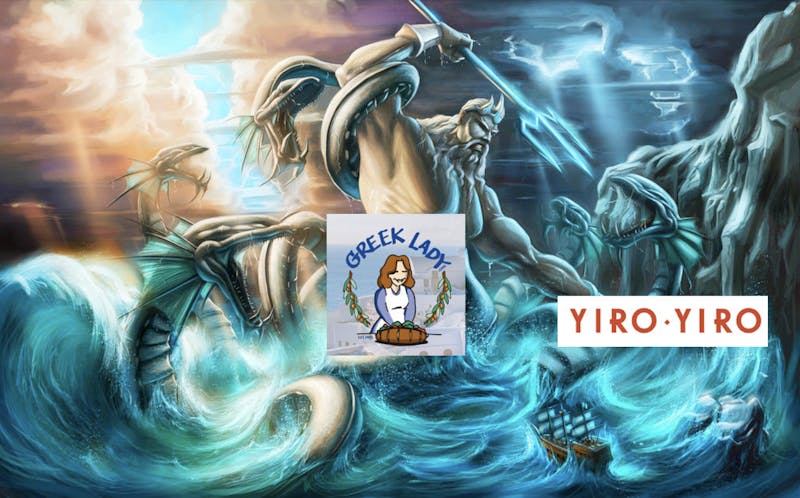 Greek Lady and Yiro Yiro Call Upon Zeus and Poseidon in Battle for Gyro Supremacy