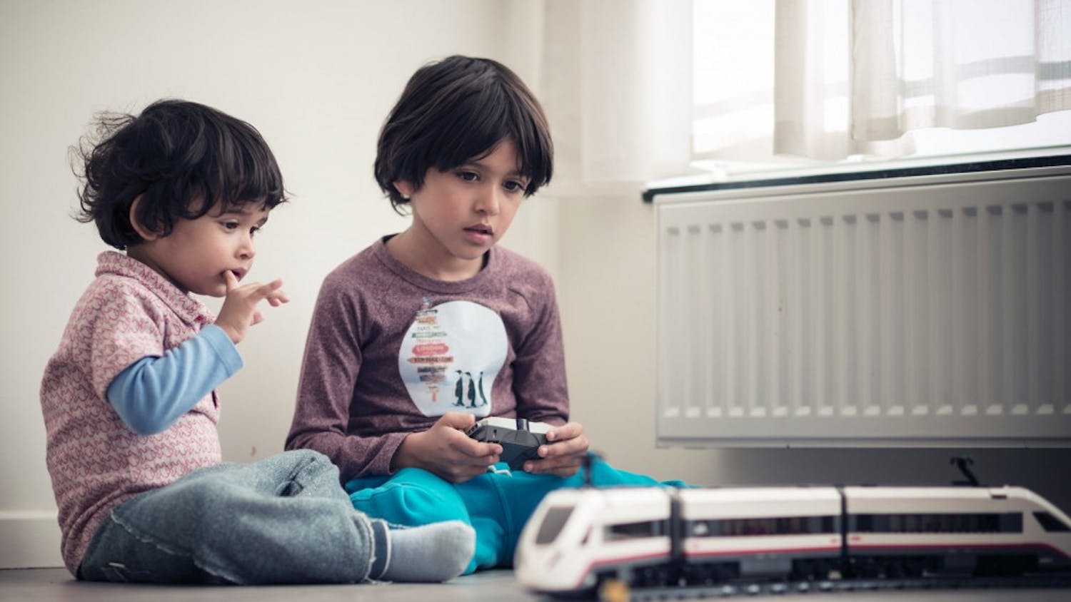 College babies love trains and lunch