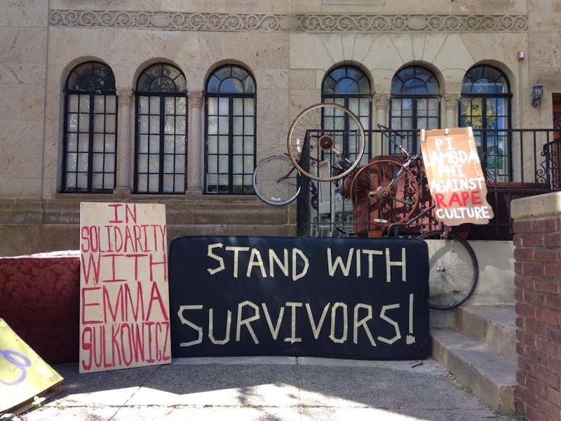 Display On Spruce Stands In Solidarity With Columbia Student