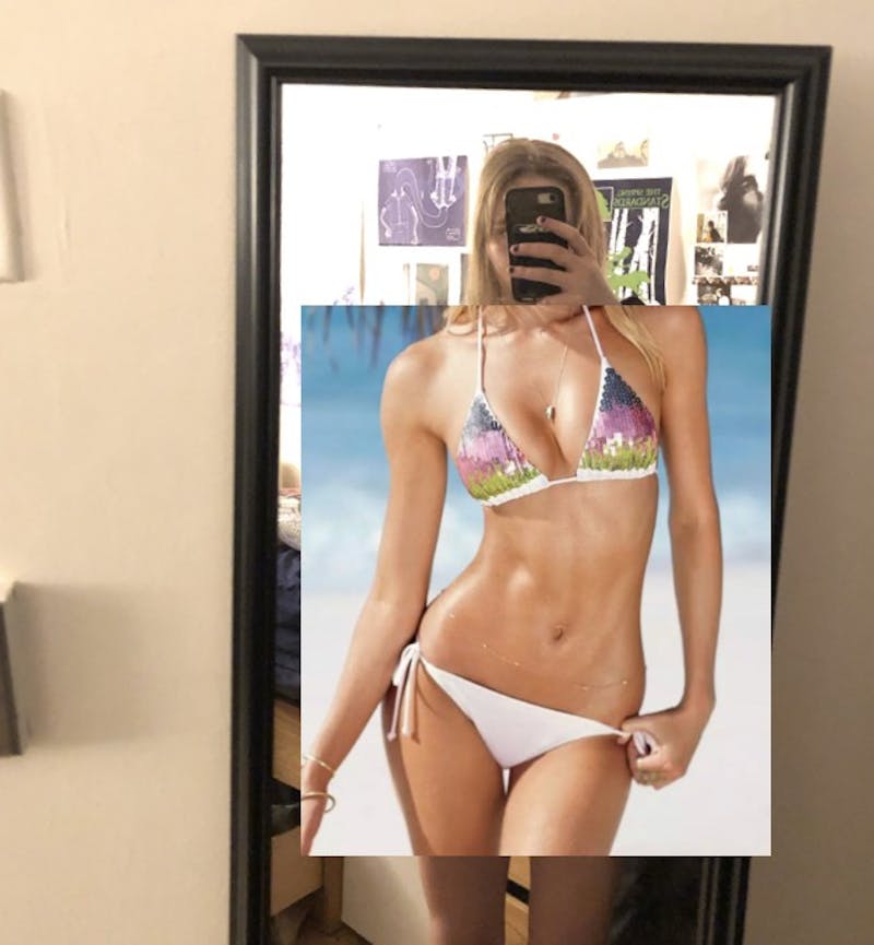 Productivity Win! Student Finishes One Third of Assignment and Takes Sexy Mirror Pic