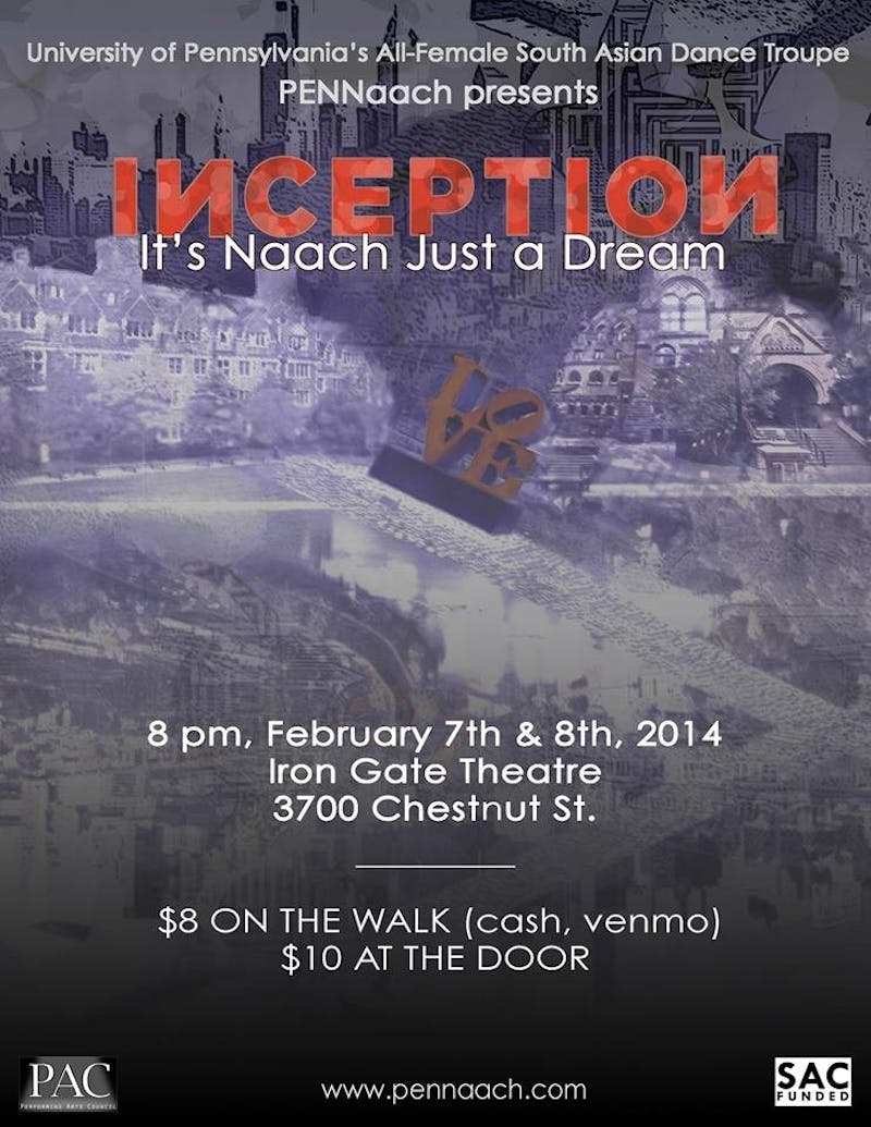 Flyer of the Week: PENNaach Presents "Inception"