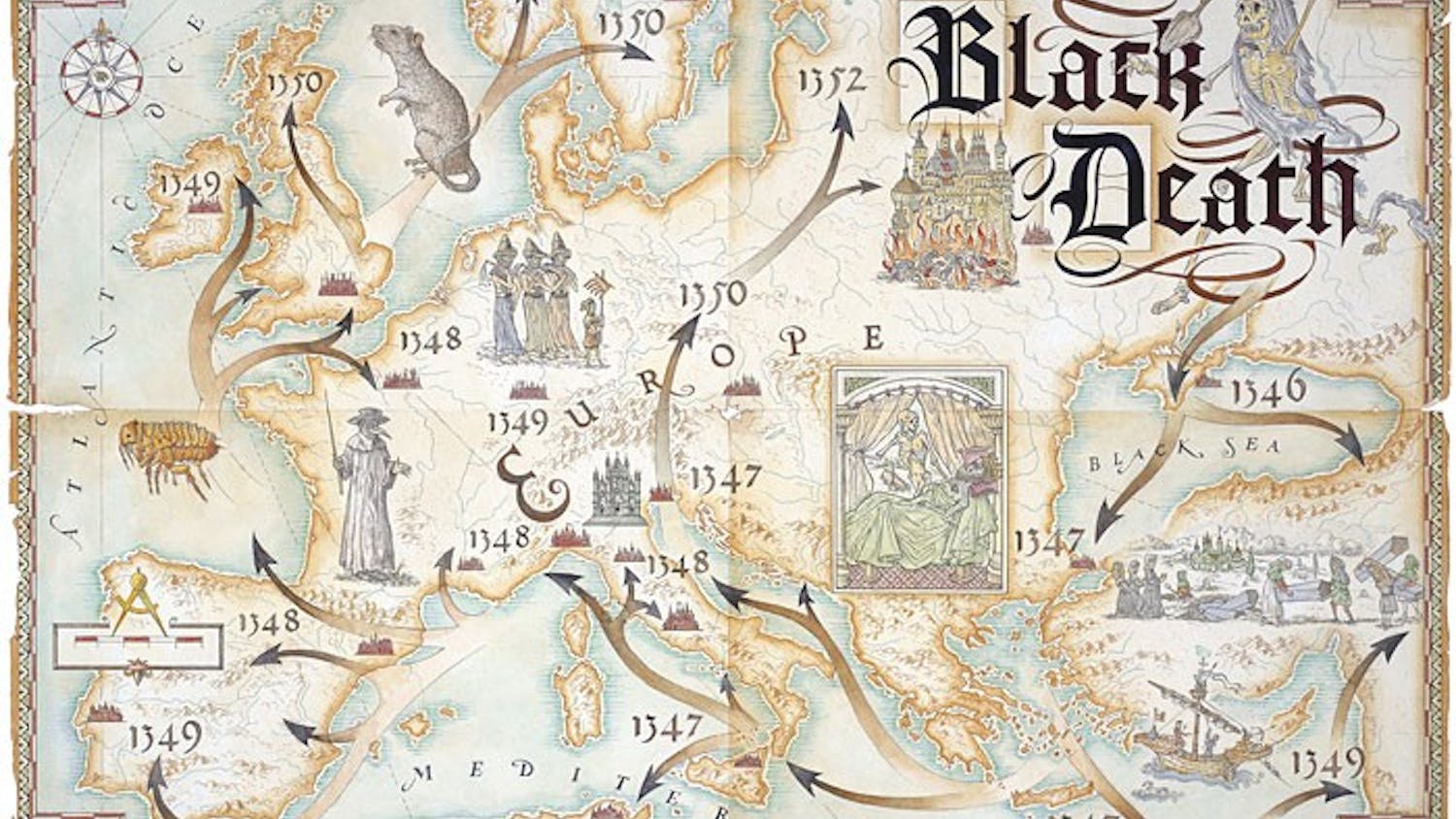 Black Death Bubonic Plague Map