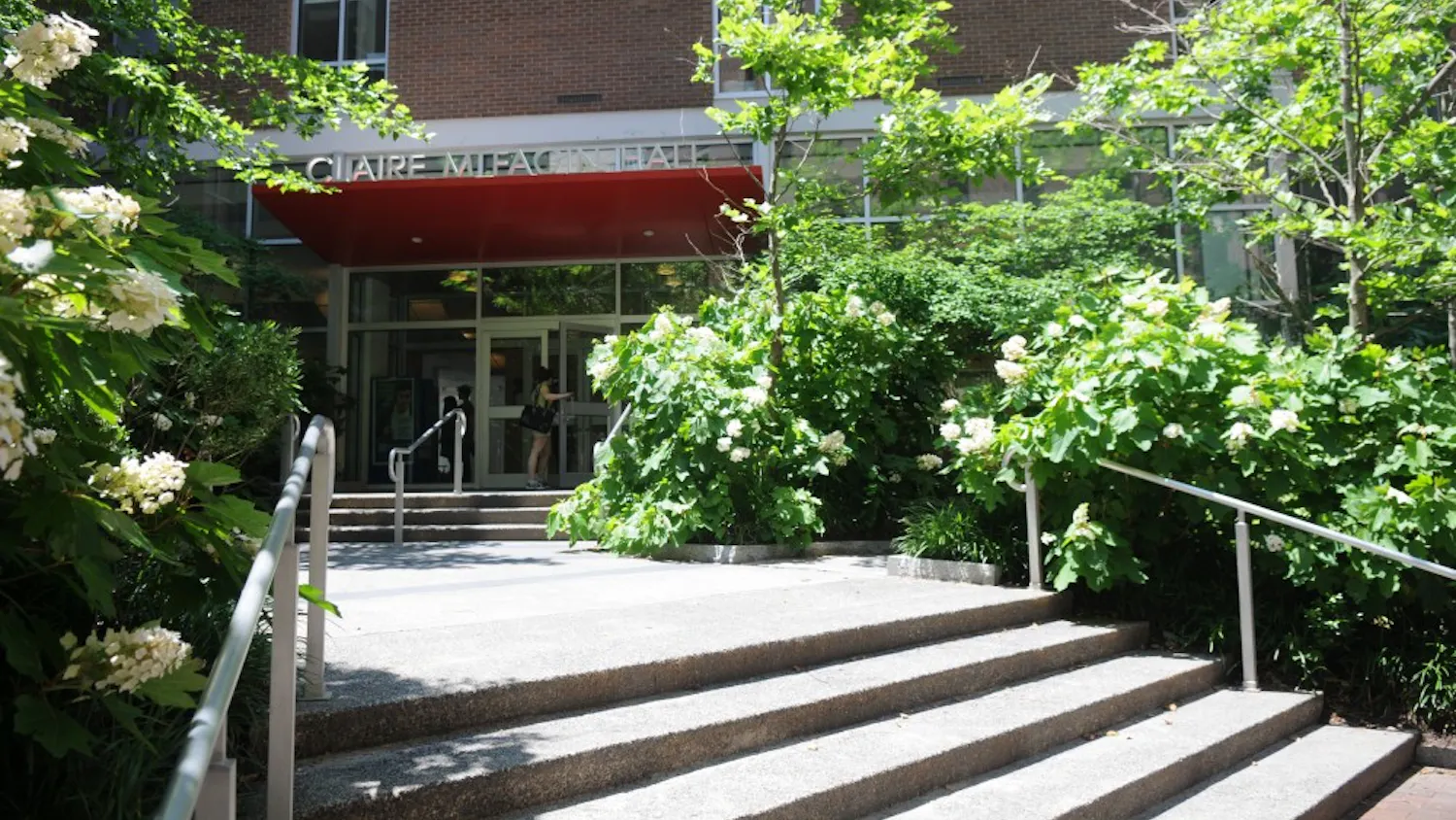 Nursing school building for a story on Global Women's Health Center