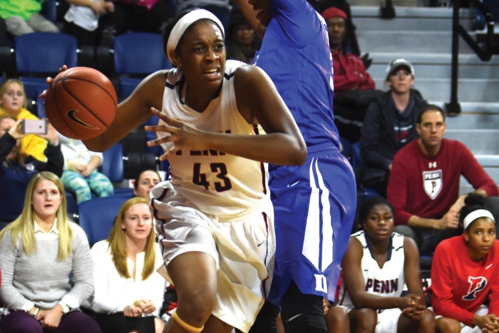 Sophomore guard Michelle Nwokedi led the way for Penn women's basketball with 24 points as the Quakers stormed past Columbia, 71-51, on Friday.