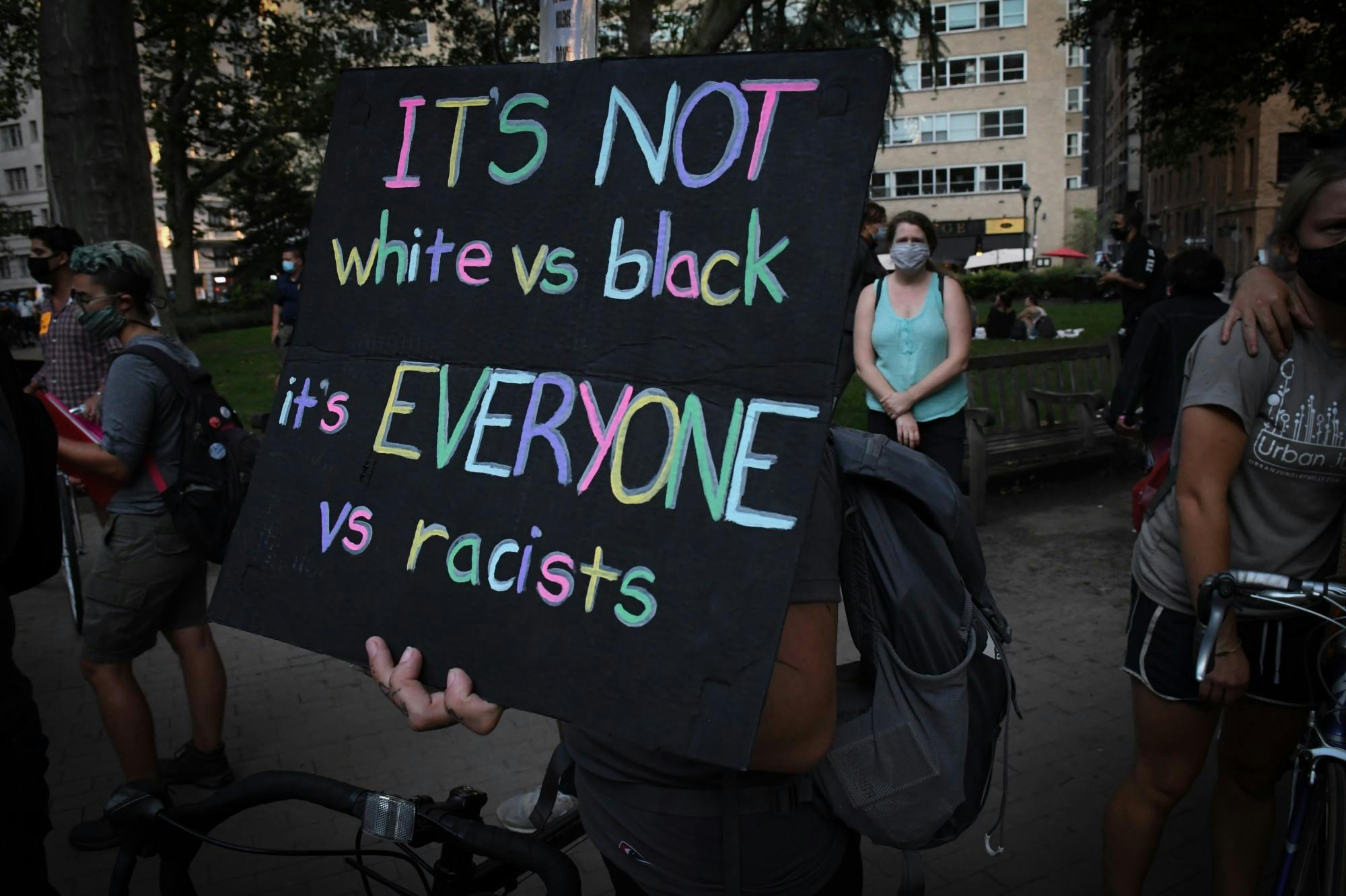 08-26-20 Reform Philly Protest for Jacob Blake, Racism Sign 