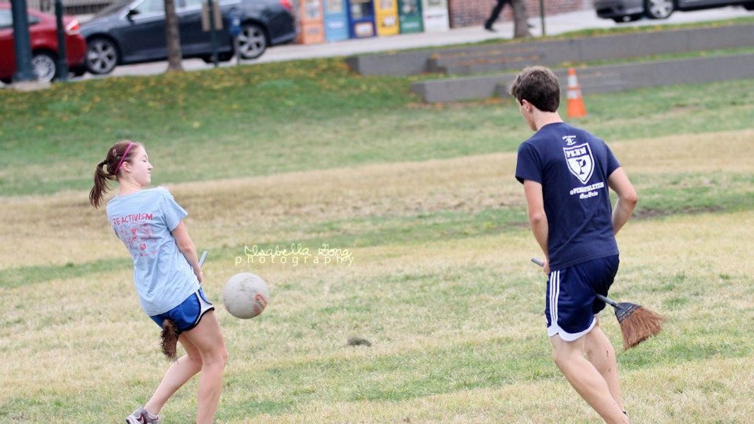 Copy star Matt Mantica (right) is best known for his skills on the Quidditch pitch, but Wednesday, he’ll show off his athleticism on the gridiron.