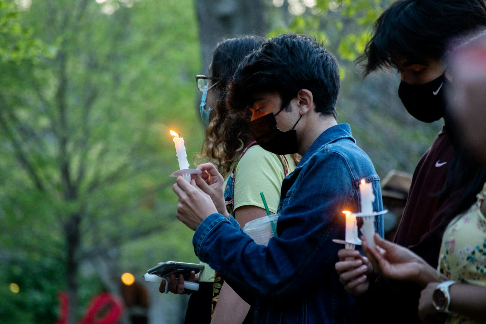 4-20-21 Vigil for the Victims of Gun Violence College Green Candle Mask.jpg