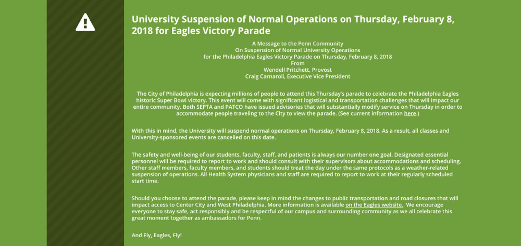 suspension of operations