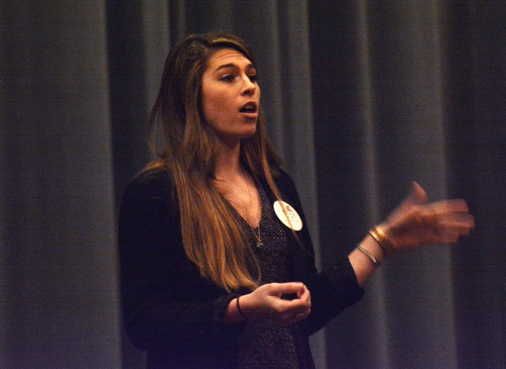 Sorority Convocation; ADPi recruitment officer speaks