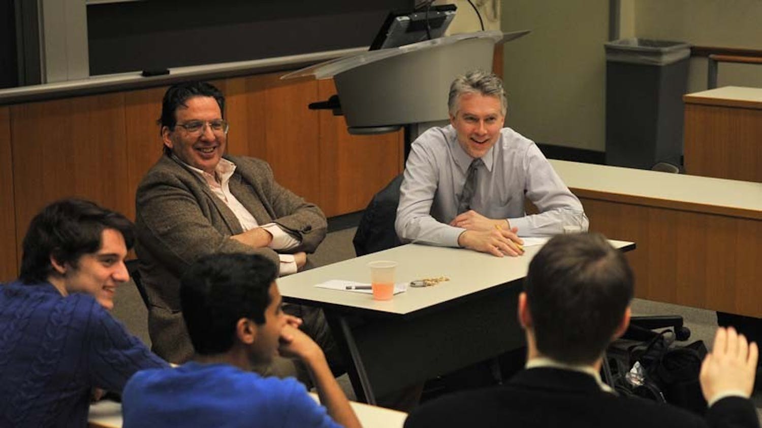 A panel discussion on modern Sino-Japanese relations featuring Professor Arthur Waldron and Professor Frederick Dickinson.