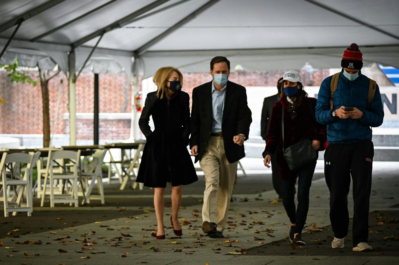 Elections 2020 Photo Essay - Amy Gutmann and Michael Doyle (Kylie Cooper).JPG