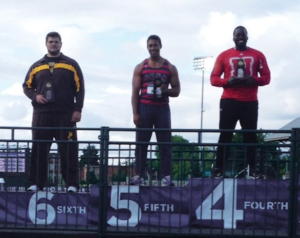 At 6-foot-1, Sam Mattis was notably shorter than other top discus competitors on the podium, who stood between 6-foot-3 and 6-foot-7.