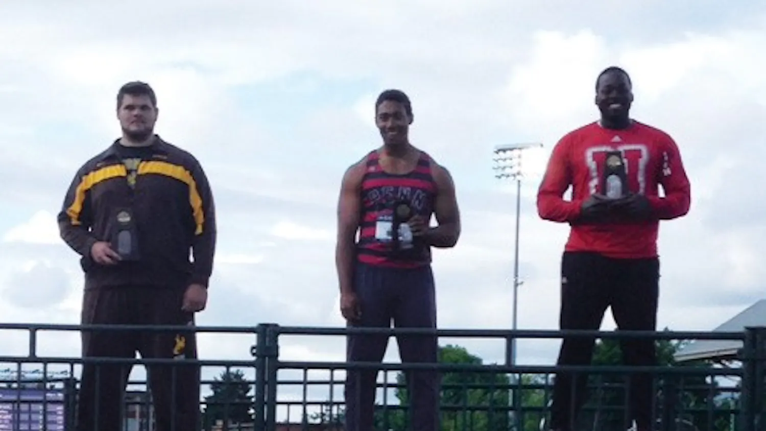 At 6-foot-1, Sam Mattis was notably shorter than other top discus competitors on the podium, who stood between 6-foot-3 and 6-foot-7.