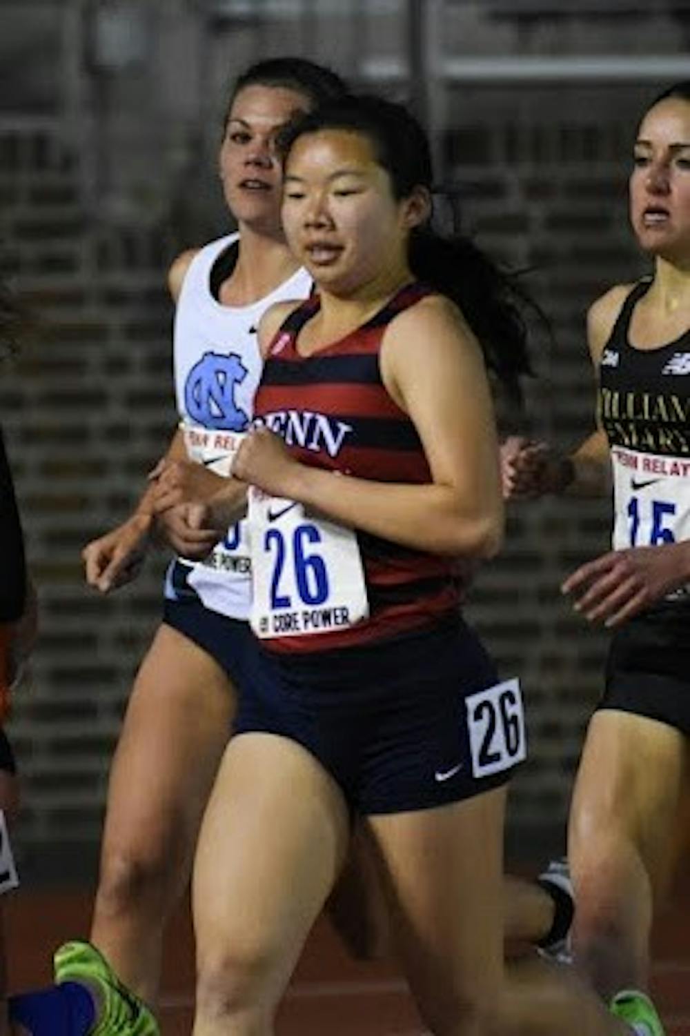 Freshman Abby Hong put up a strong performance on distance night for Penn.