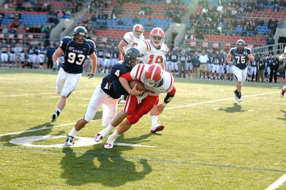Football loses to Cornell 38-48 at Franklin Field. It was back and forth until the last few minutes when Cornell blocked a field goal and then got a pick-six in the second half of the fourth quarter.