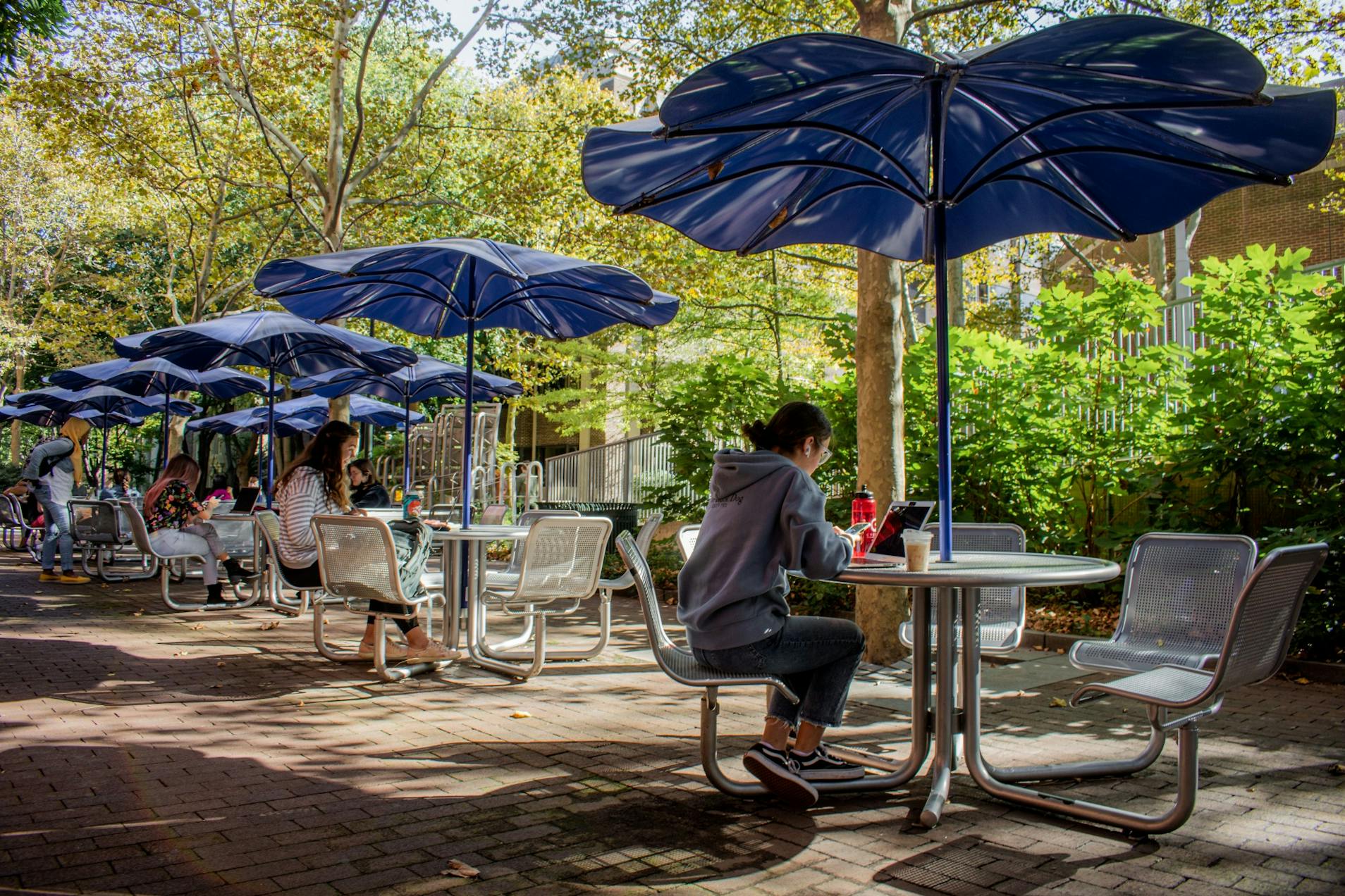 Outdoor Quarantine Study Spots Huntsman Hall Wharton Tables Dom.jpg