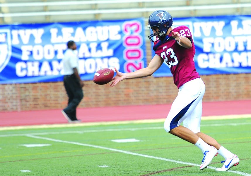 Football defeats Brown in the homecoming game, 20-17, in the last two minutes with a field goal from Connor Loftus.