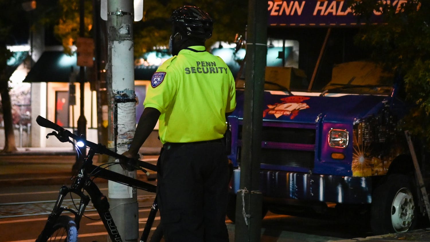 Penn Security Police Bike 40th and Locust Streets Qdoba Night.jpg