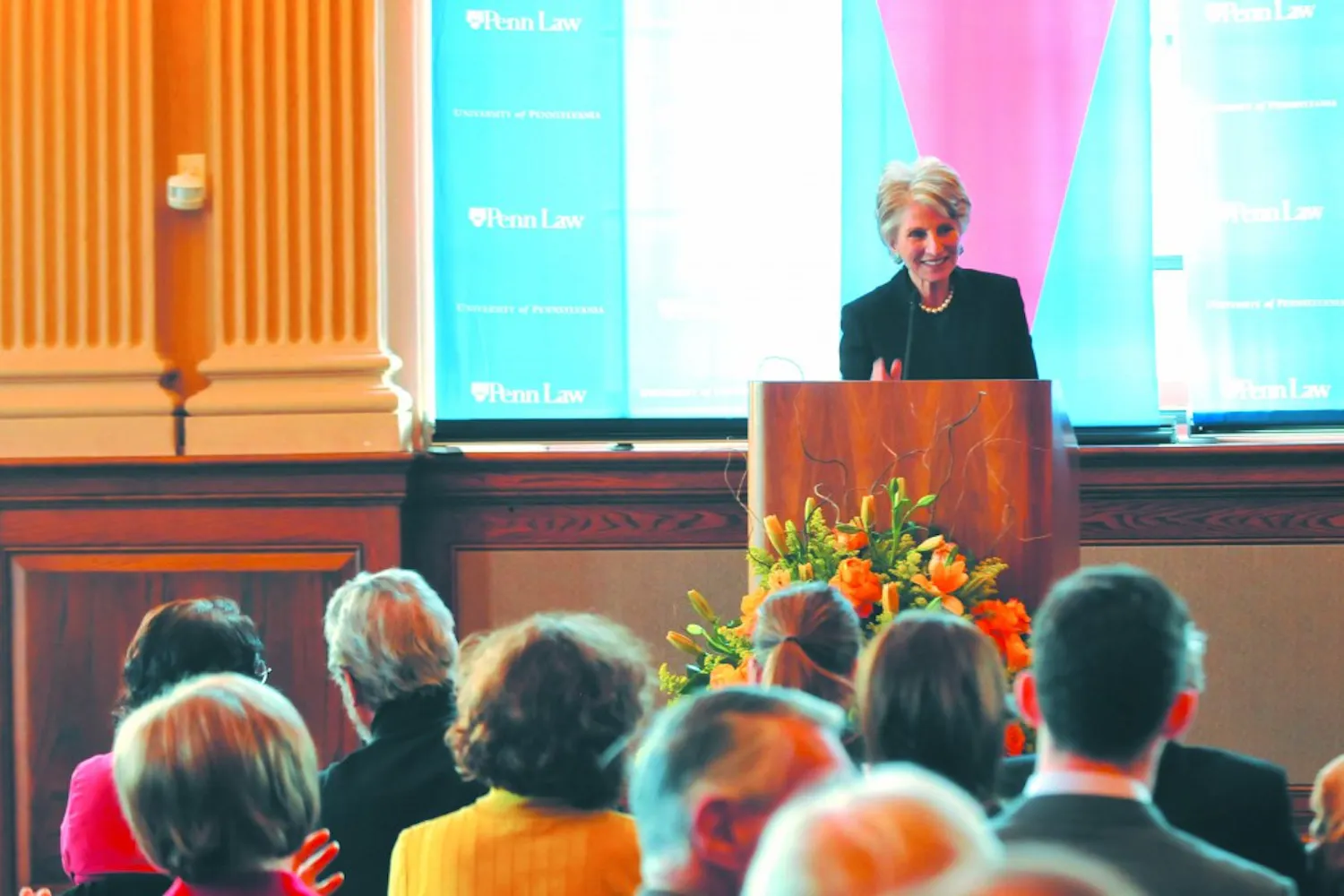 Jane Harman speaks at Penn Law.