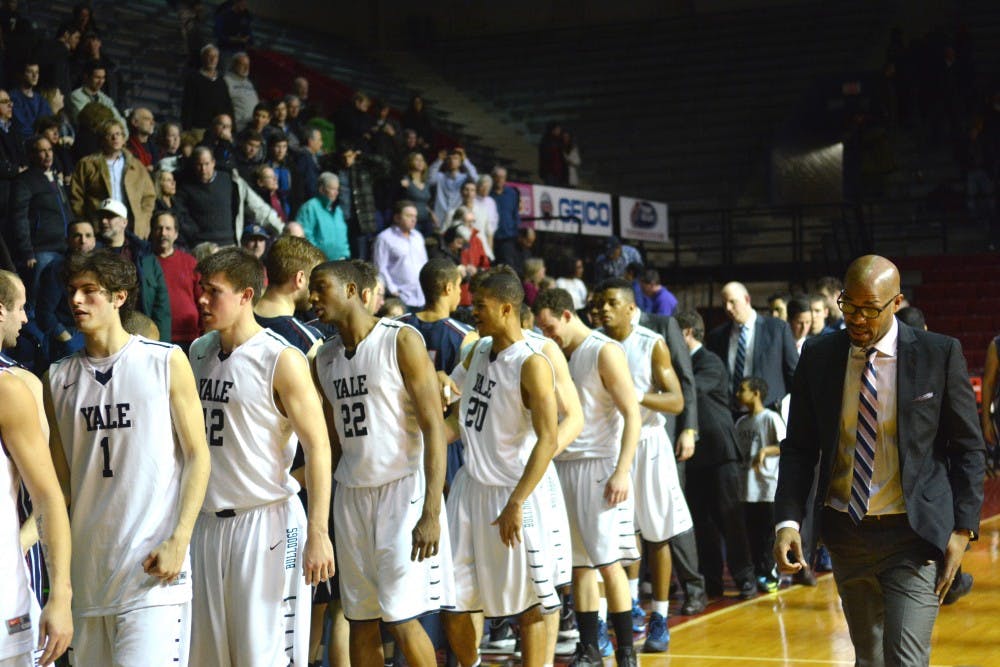 Men's Basketball plays Yale at the Palestra. 