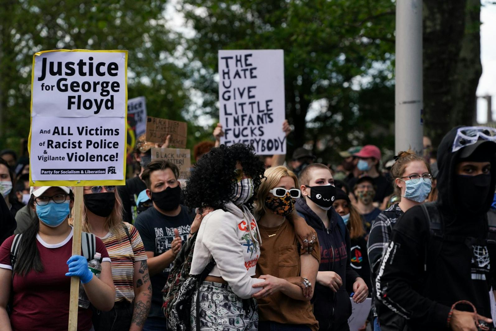 6-01-20 Philadelphia Black Lives Matter Speakout Justice for Floyd Sign and Crowd 006.jpg