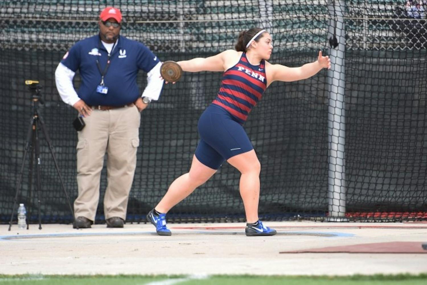 Freshman thrower Maura Kimmel continued her impressive rookie season this weekend, once again breaking the school record for discus.